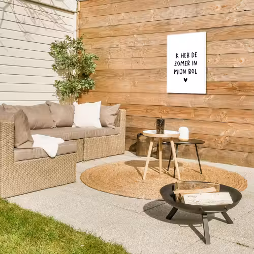 Quotes - Spreuken - André Hazes - Ik heb de zomer in mijn bol Tuinposter op houten frame 2 cm dik klein -sfeer2