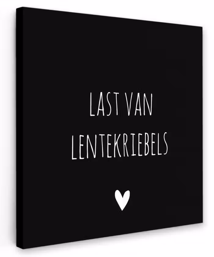 Quotes - Spreuken - Lentekriebels Tuinposter op houten frame 2 cm dik klein -3d