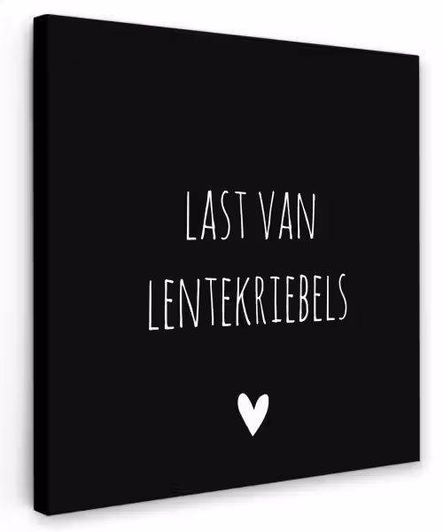 Quotes - Spreuken - Lentekriebels Tuinposter op houten frame 2 cm dik klein -3d
