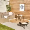 Quotes - Spreuken - Grote avonturen beginnen klein Tuinposter op houten frame 2 cm dik klein -sfeer2