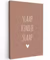 Quotes - Spreuken - Slaap kindje slaap Tuinposter op houten frame 2 cm dik klein -3d