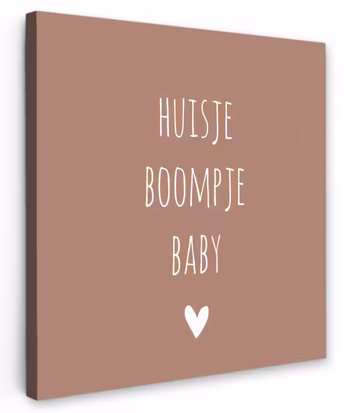 Quotes - Spreuken - Huisje boompje beestje Tuinposter op houten frame 2 cm dik klein -3d