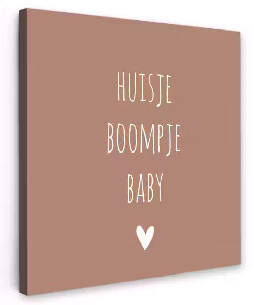 Quotes - Spreuken - Huisje boompje beestje Tuinposter op houten frame 2 cm dik klein -3d