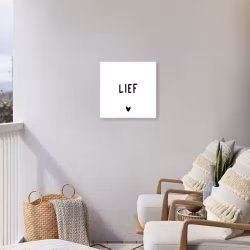 Quotes - Lief - Spreuken Tuinposter op houten frame 2 cm dik klein -sfeer1