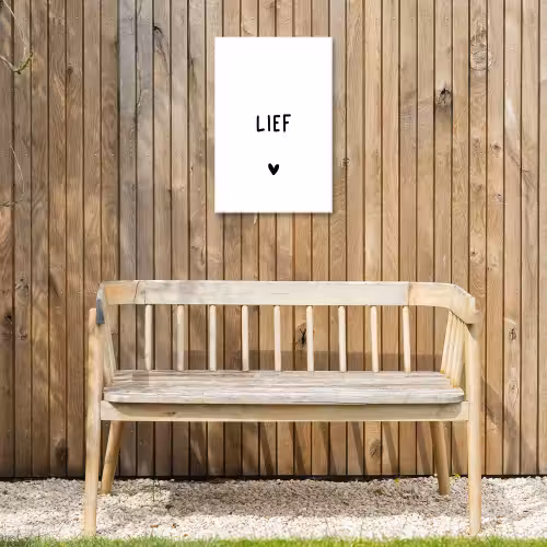 Quotes - Lief - Spreuken Tuinposter op houten frame 2 cm dik klein -sfeer4