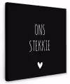 Quotes - Stekkie - Ons stekkie Tuinposter op houten frame 2 cm dik klein -3d