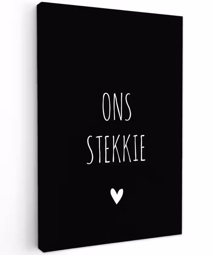Quotes - Ons stekkie - Spreuken Tuinposter op houten frame 2 cm dik klein -3d