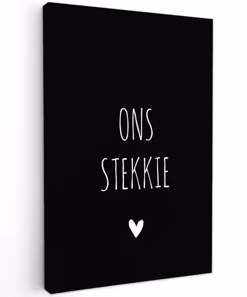 Quotes - Ons stekkie - Spreuken Tuinposter op houten frame 2 cm dik klein -3d