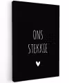 Quotes - Ons stekkie - Spreuken Tuinposter op houten frame 2 cm dik klein -3d