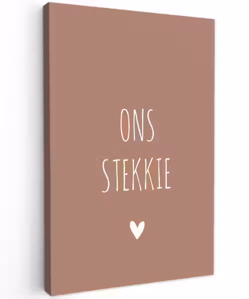 Quotes - Ons stekkie - Spreuken Tuinposter op houten frame 2 cm dik klein -3d
