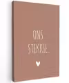 Quotes - Ons stekkie - Spreuken Tuinposter op houten frame 2 cm dik klein -3d