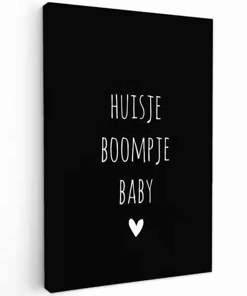 Quotes - Huisje boompje baby - Spreuken Tuinposter op houten frame 2 cm dik klein -3d