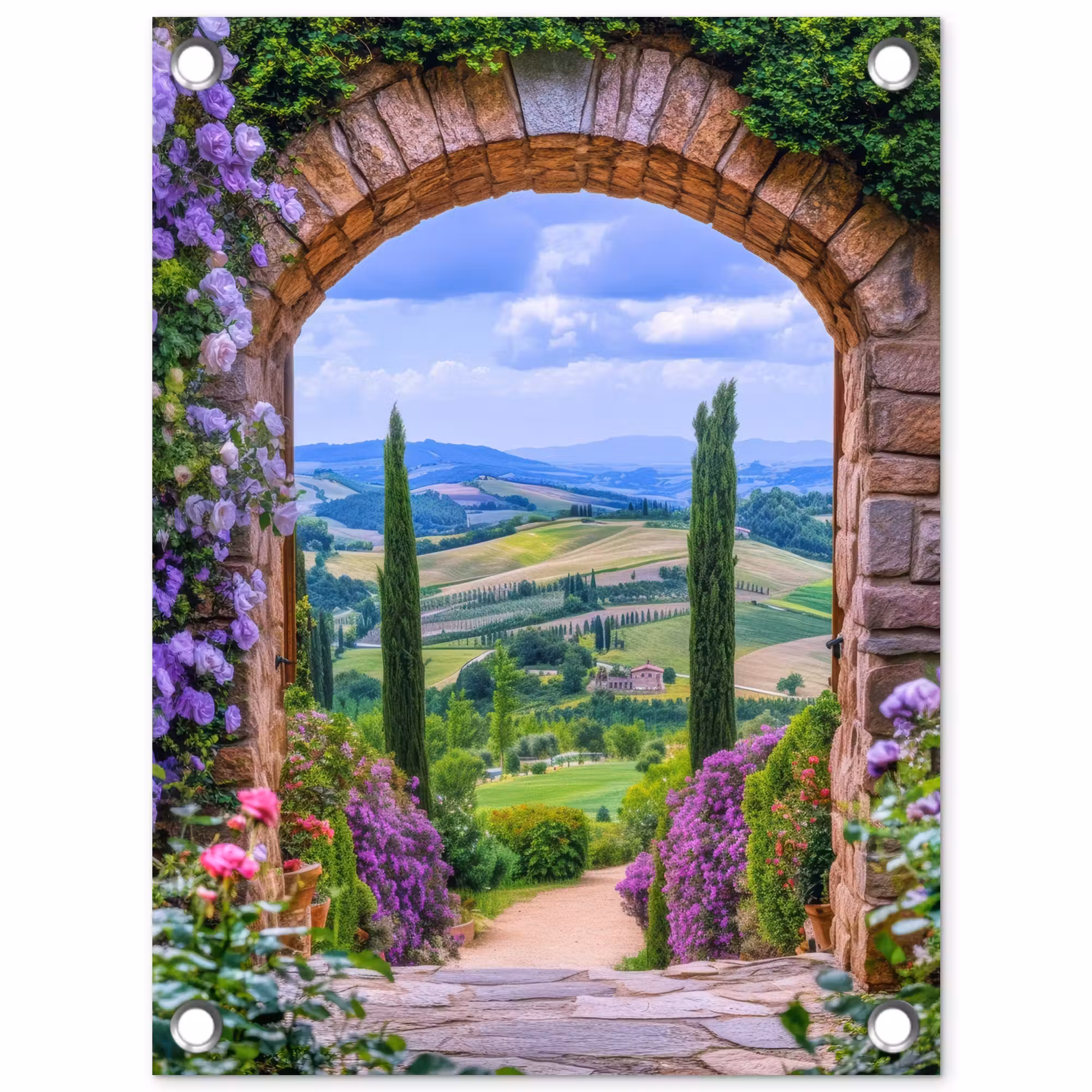 Gartenposter - Aussicht - Toskana - Landschaft - Tor