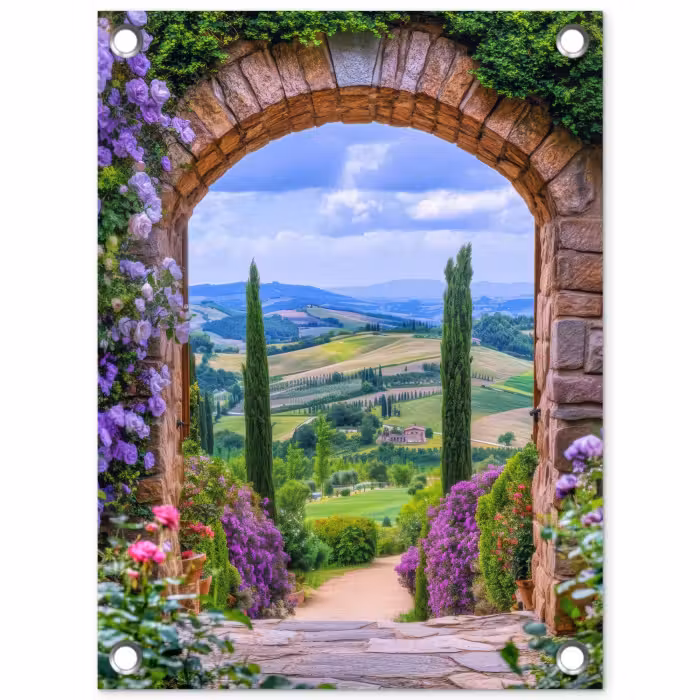 Gartenposter - Aussicht - Toskana - Landschaft - Tor