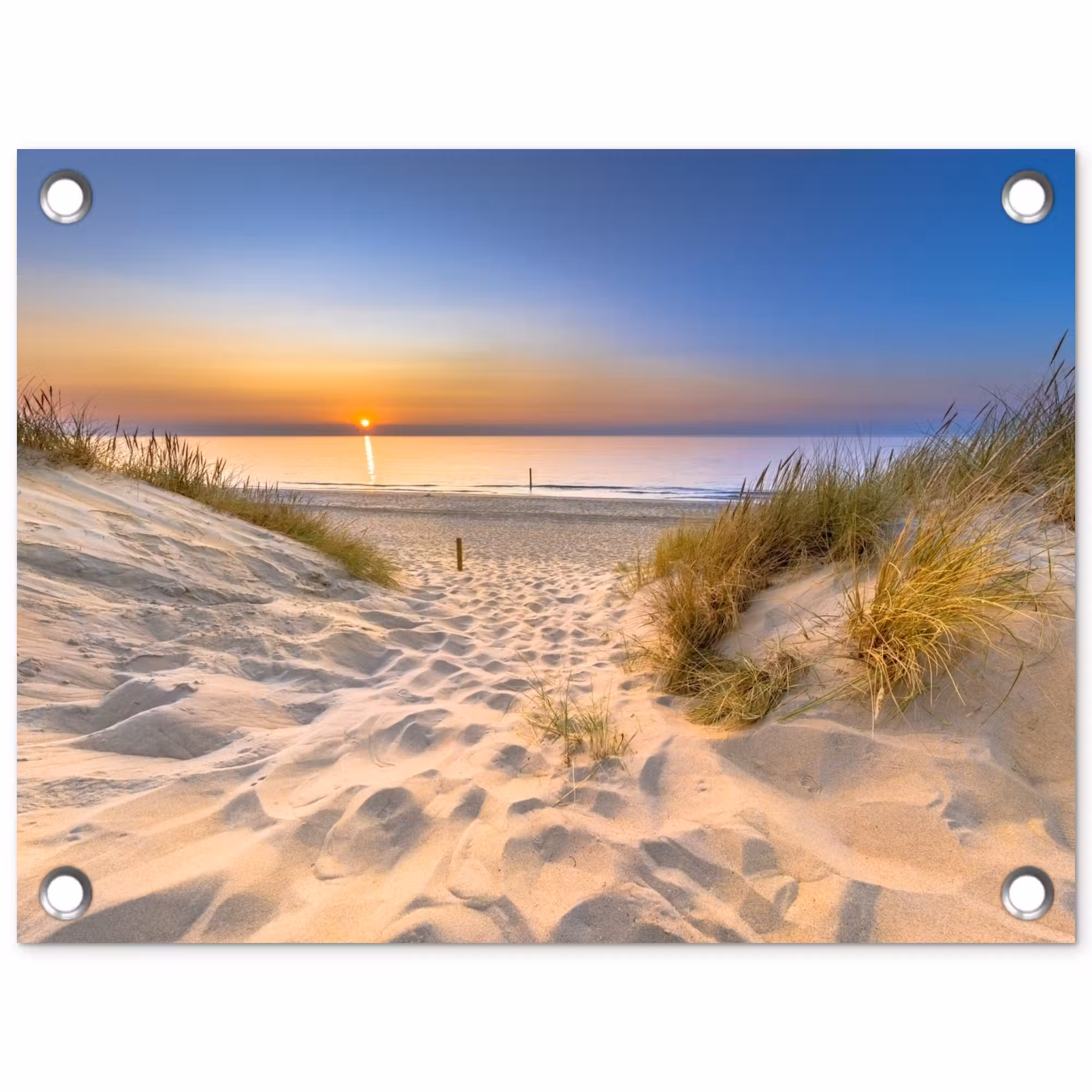 Gartenposter - Avondrust am Meer