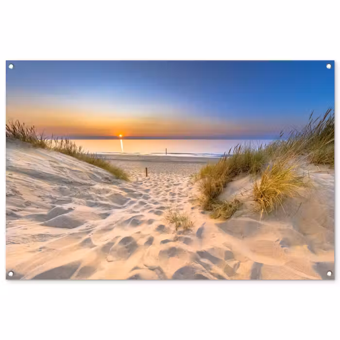 Gartenposter - Avondrust am Meer