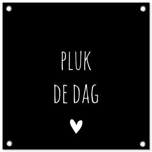 Carpe diem - Spreuken - Pluk de dag - Quotes tuinposter los doek klein -3d