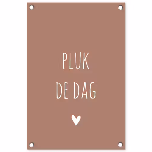 Carpe diem - Spreuken - Pluk de dag - Quotes tuinposter los doek klein -3d