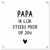 Papa - Spreuken - Stef Bos - Papa ik lijk steeds meer op jou - Quotes tuinposter los doek klein -3d