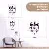 Geluk zit in 't zonnetje - Tekst - Zomer - Quotes tuinposter los doek klein -Xsfeer9_DE