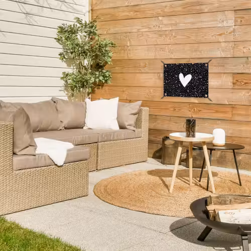 Design - Liefde - Hartje tuinposter los doek klein -sfeer4