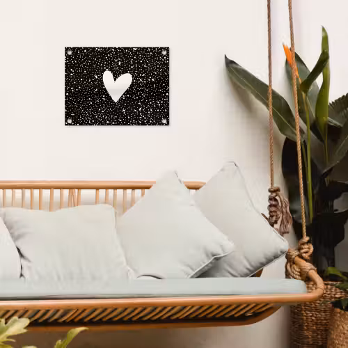 Design - Liefde - Hartje tuinposter los doek klein -sfeer7