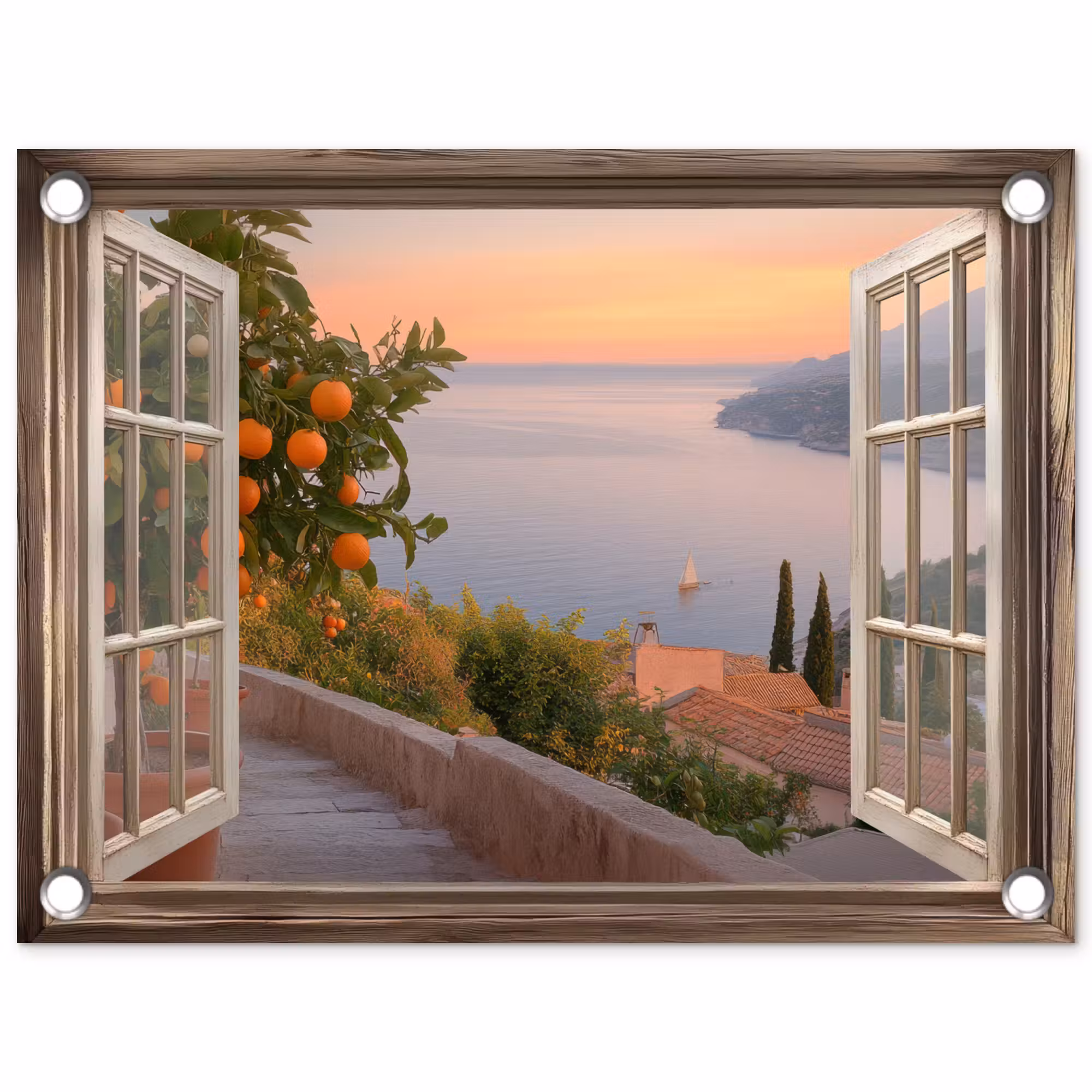 Gartenposter - Durchblick - Ausblicke - See - Landschaft