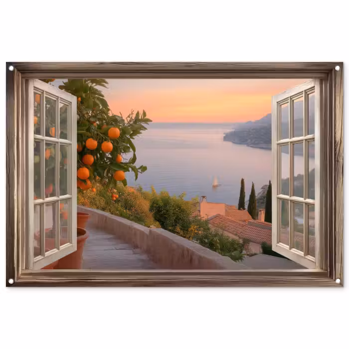 Gartenposter - Durchblick - Ausblicke - See - Landschaft