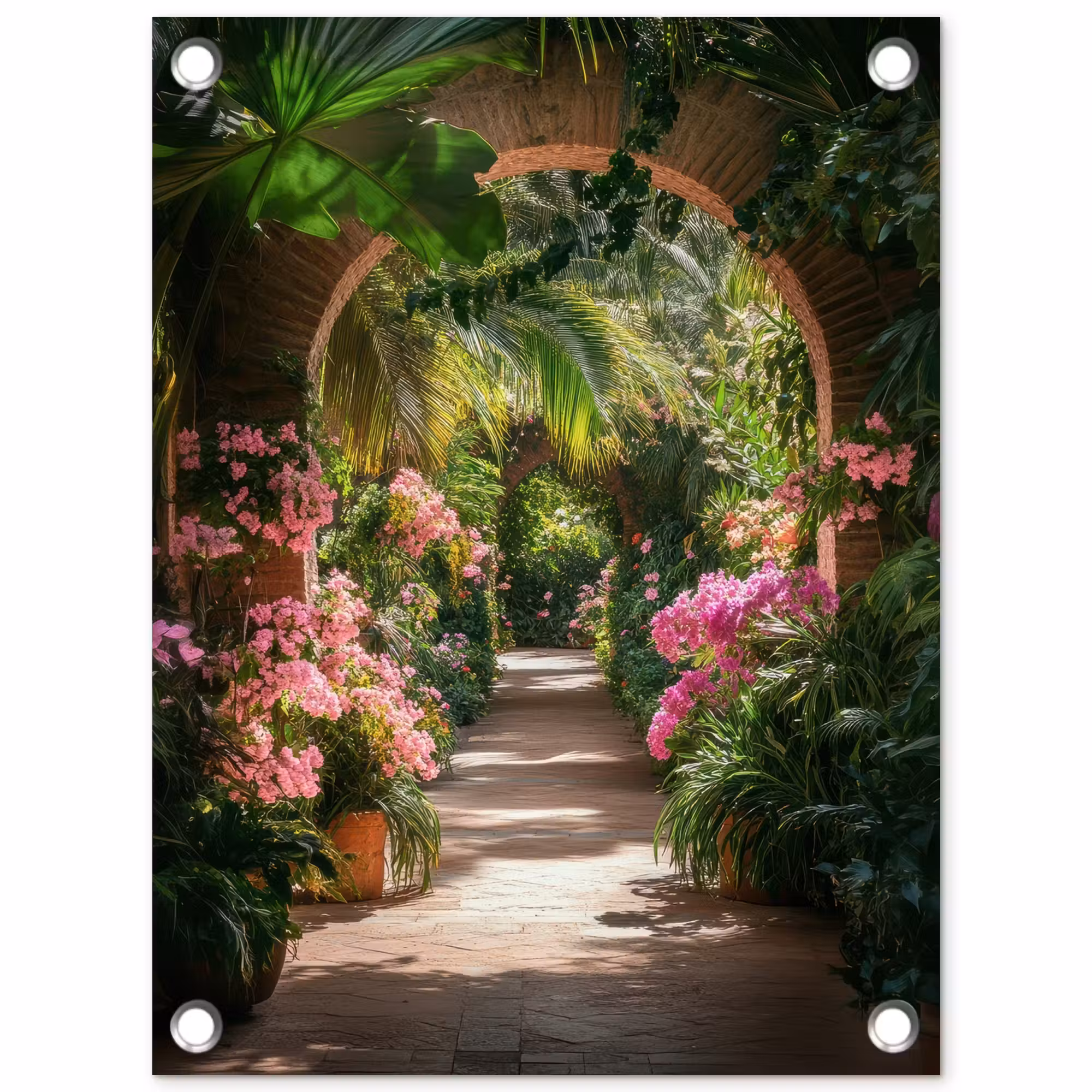 Gartenposter - Durchsichtig - Tropisch - Blumen - Natur