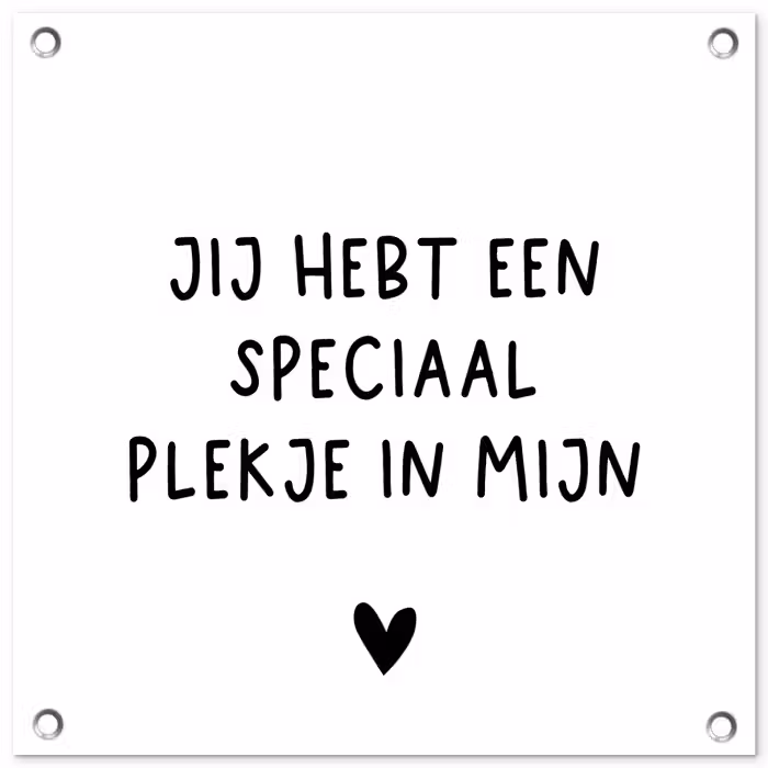 Een speciaal plekje in mijn hart - Spreuken - Quotes tuinposter los doek klein -3d