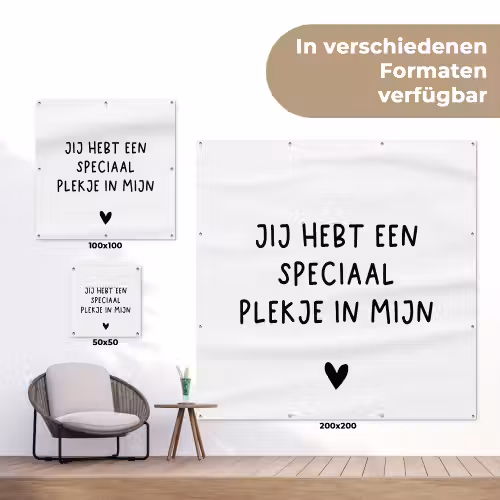 Een speciaal plekje in mijn hart - Spreuken - Quotes tuinposter los doek klein -Xsfeer9_DE