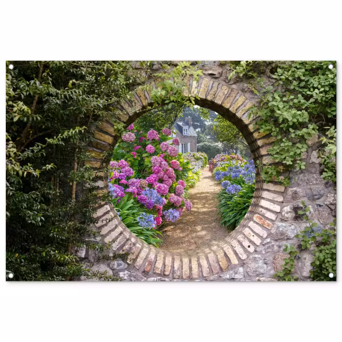 Gartenposter - Florales Gartentor