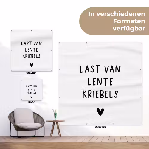 Last van lentekriebels - Spreuken - Quotes tuinposter los doek klein -Xsfeer9_DE