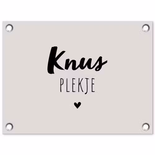 Knus plekje - Quotes - Tekst - Thuis tuinposter los doek klein -3d