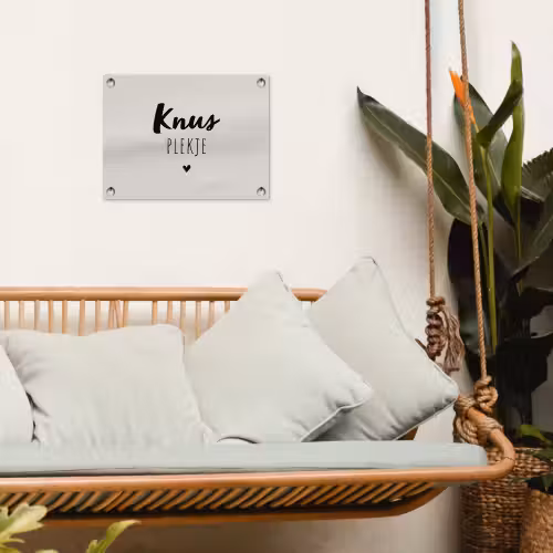 Knus plekje - Quotes - Tekst - Thuis tuinposter los doek klein -sfeer7
