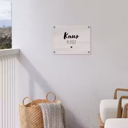 Knus plekje - Quotes - Tekst - Thuis tuinposter los doek klein -sfeer8