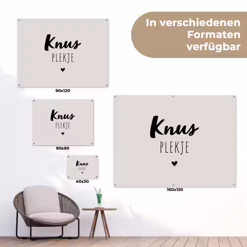 Knus plekje - Quotes - Tekst - Thuis tuinposter los doek klein -Xsfeer9_DE