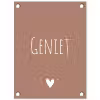 Geniet - Spreuken -Quotes tuinposter los doek klein -3d