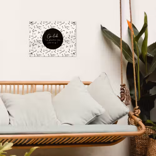 Geluk definitie - Tekst - Geluk is genieten van wat er is - Woordenboek - Quotes tuinposter los doek klein -sfeer7