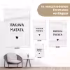 Hakuna matata - Quotes - Spreuken tuinposter los doek klein -Xsfeer9_DE