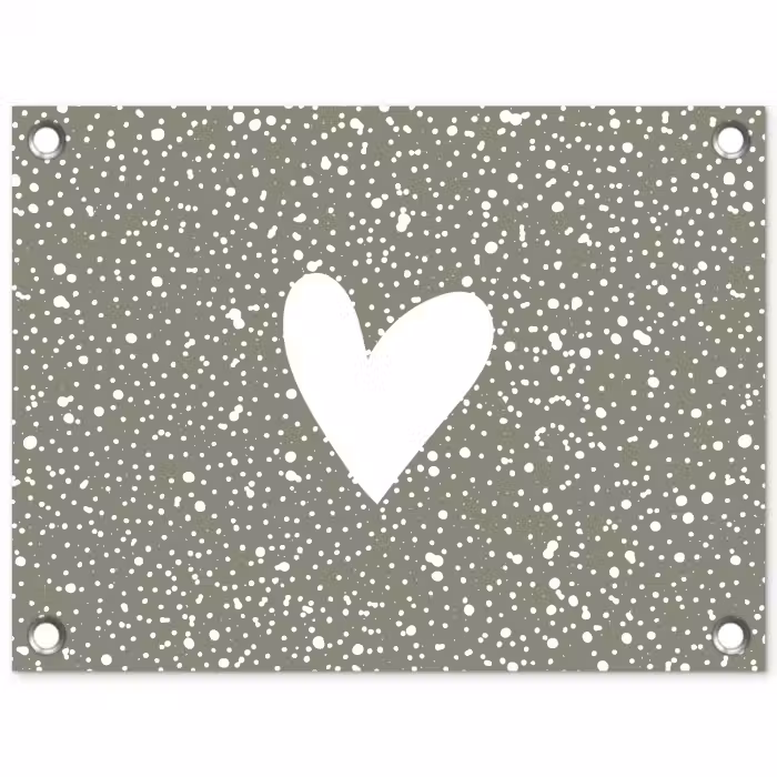 Hart - Design - Liefde tuinposter los doek klein -3d