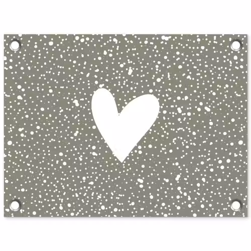 Hart - Design - Liefde tuinposter los doek klein -3d