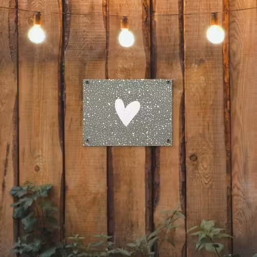 Hart - Design - Liefde tuinposter los doek klein -sfeer1
