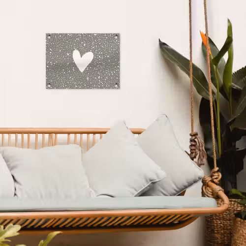 Hart - Design - Liefde tuinposter los doek klein -sfeer7