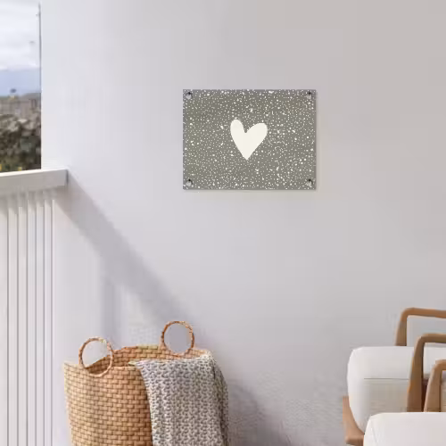 Hart - Design - Liefde tuinposter los doek klein -sfeer8