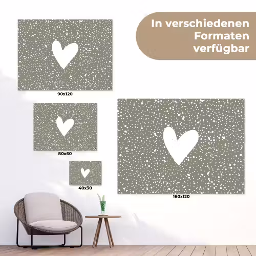 Hart - Design - Liefde tuinposter los doek klein -Xsfeer9_DE