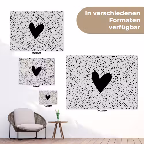 Hartje - Stippen - Beige tuinposter los doek klein -Xsfeer9_DE