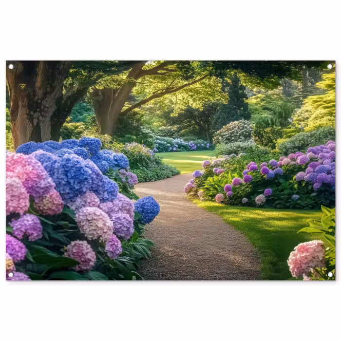Gartenposter - Hortensienpark - Weg
