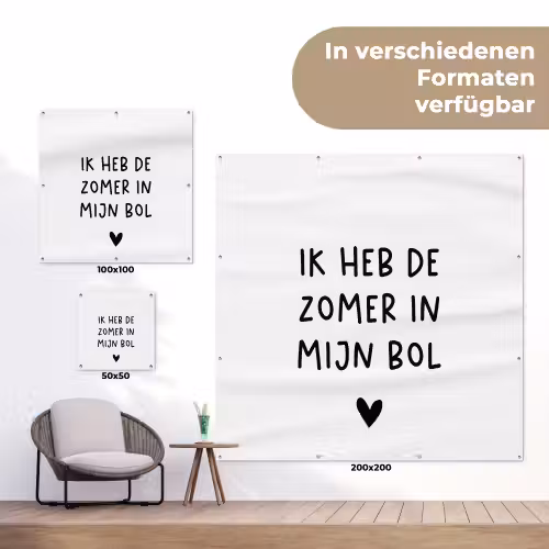 Ik heb de zomer in mijn bol - André Hazes - Spreuken - Quotes tuinposter los doek klein -Xsfeer9_DE