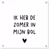 Ik heb de zomer in mijn bol - André Hazes - Spreuken - Quotes tuinposter los doek klein -3d